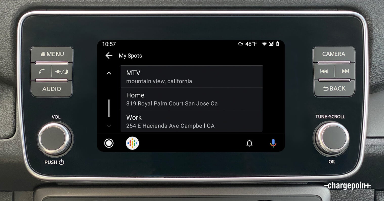 Find your EV charging spots in ChargePoint on Android Auto
